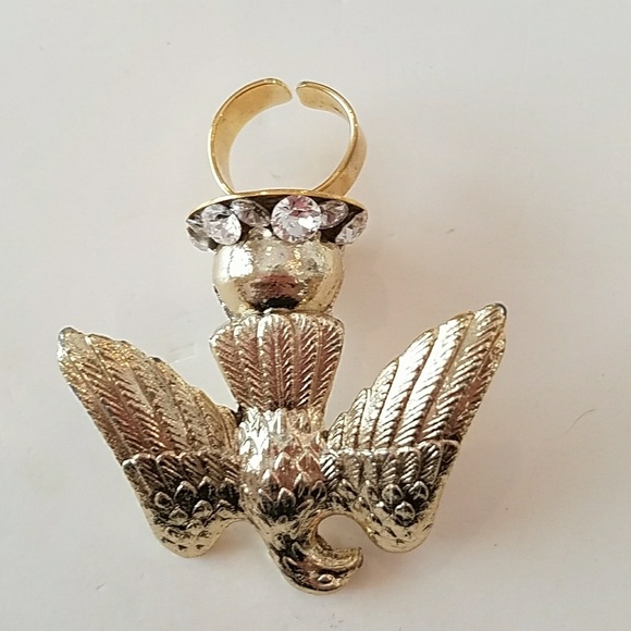 GASOLINE GLAMOUR GOLD EAGLE RING - Picture 2 of 5